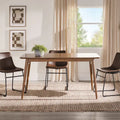 Table à manger en bois de 150 cm, style mid-century, 4 à 6 places, Noyer / Frêne Anglais