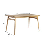 Table à manger en bois de 150 cm, style mid-century, 4 à 6 places, Noyer / Frêne Anglais