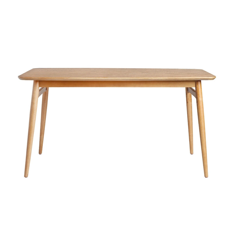 Table à manger en bois de 150 cm, style mid-century, 4 à 6 places, Noyer / Frêne Anglais