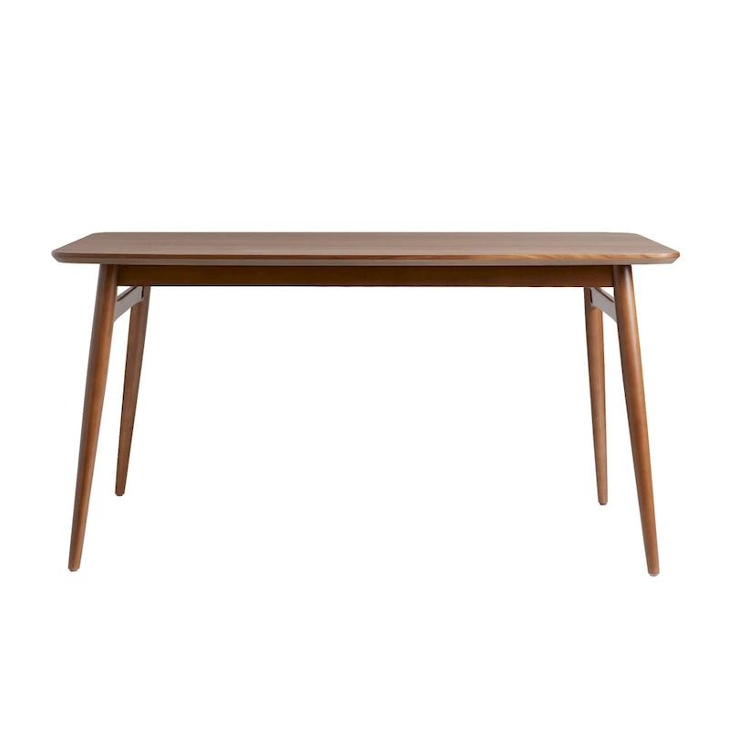 Table à manger en bois de 150 cm, style mid-century, 4 à 6 places, Noyer / Frêne Anglais