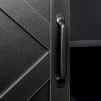 Meuble TV moderne 59" avec portes et étagères – Espresso / Noir / Blanc
