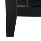 Meuble TV moderne 59" avec portes et étagères – Espresso / Noir / Blanc