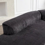 Canapé d'angle profond 114 Chenille avec 4 coussins