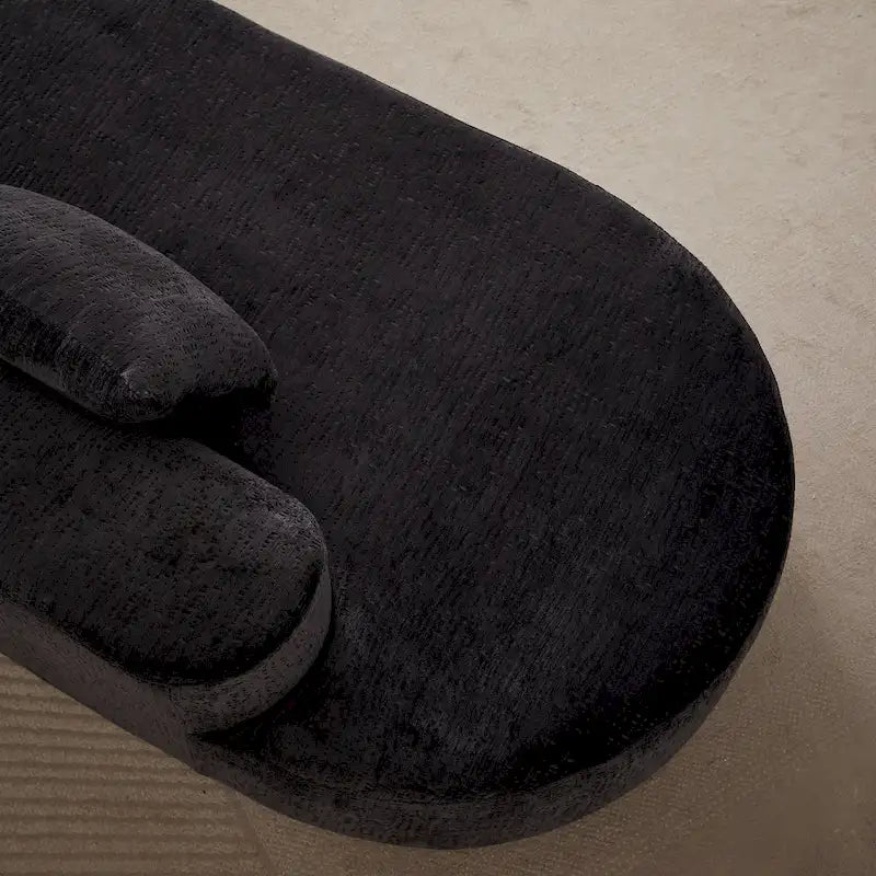 Canapé d'angle profond 114 Chenille avec 4 coussins