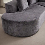 Canapé d'angle profond 114 Chenille avec 4 coussins