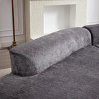 Canapé d'angle profond 114 Chenille avec 4 coussins