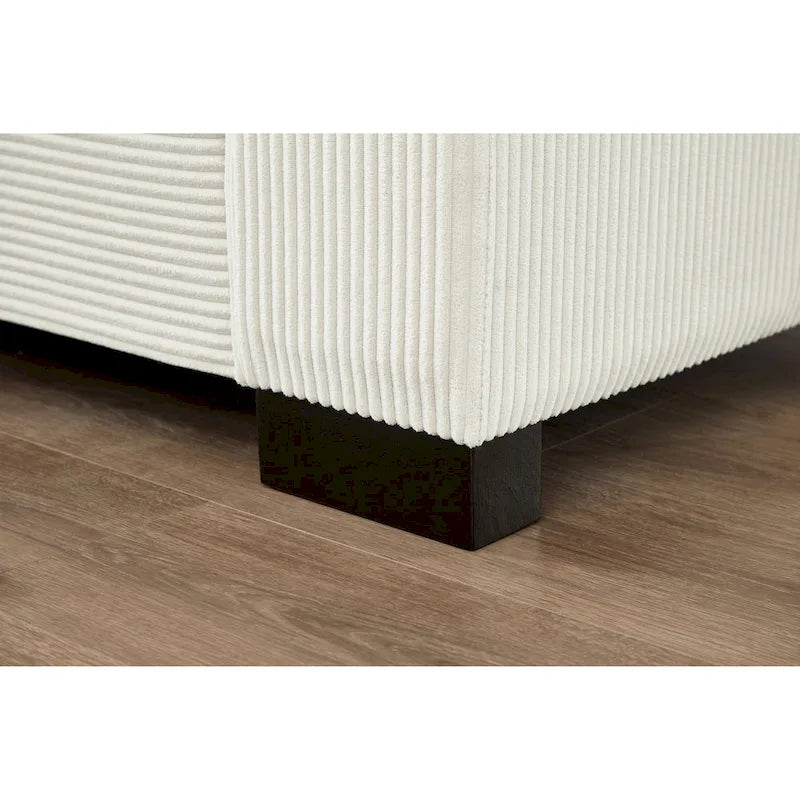 Canapé d'angle en velours côtelé vert / marron rougeâtre / beige / gris, méridienne réversible, 2 places