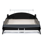 Lit plateforme complet en forme de voiture de course rouge/bleue/noire avec barrière de sécurité, pour 1 personne