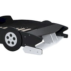Lit plateforme complet en forme de voiture de course rouge/bleue/noire avec barrière de sécurité, pour 1 personne