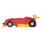 Lit plateforme complet en forme de voiture de course rouge/bleue/noire avec barrière de sécurité, pour 1 personne