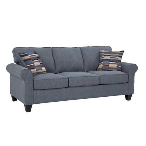Canapé Eureka à accoudoirs roulés American Furniture Classics modèle 8-010-A330V22 avec deux coussins
