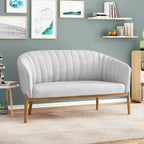 Causeuse Galena style glamour moderne du milieu du siècle par Christopher Knight Home