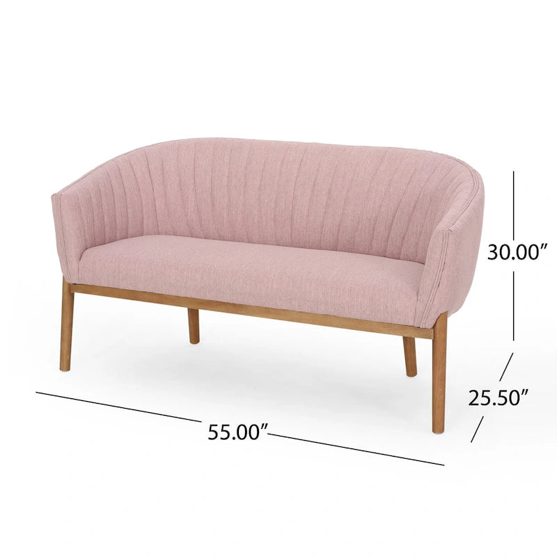 Causeuse Galena style glamour moderne du milieu du siècle par Christopher Knight Home