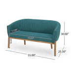 Causeuse Galena style glamour moderne du milieu du siècle par Christopher Knight Home
