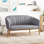 Causeuse Galena style glamour moderne du milieu du siècle par Christopher Knight Home