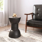 Tabouret / Table d'appoint en manguier noir – 1 personne