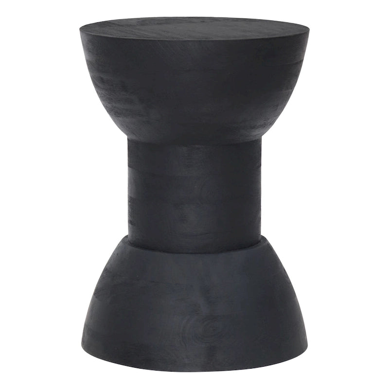 Tabouret / Table d'appoint en manguier noir – 1 personne