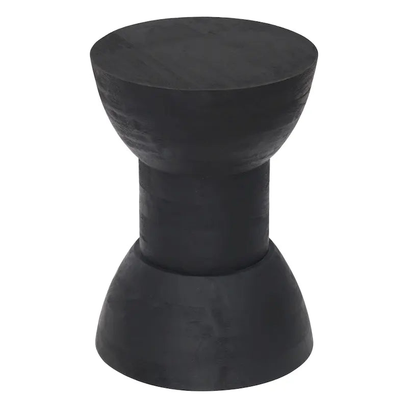 Tabouret / Table d'appoint en manguier noir – 1 personne