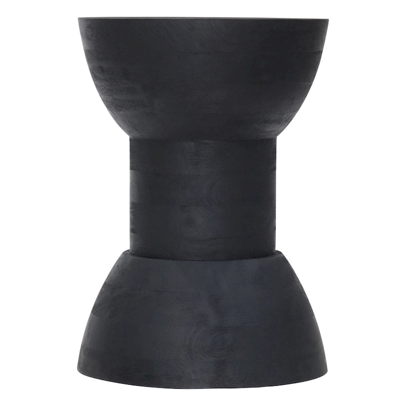 Tabouret / Table d'appoint en manguier noir – 1 personne