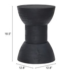 Tabouret / Table d'appoint en manguier noir – 1 personne
