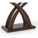 Console en espresso, style pied central en X