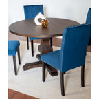 Roundhill Furniture Fordsville, ensemble de salle à manger 5 pièces, table ronde à pied central avec 4 chaises élégantes