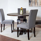 Roundhill Furniture Fordsville, ensemble de salle à manger 5 pièces, table ronde à pied central avec 4 chaises élégantes