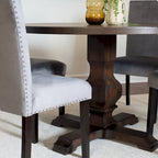 Roundhill Furniture Fordsville, ensemble de salle à manger 5 pièces, table ronde à pied central avec 4 chaises élégantes