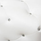 Banc moderne capitonné Heston Crystal Silver Orchid
