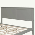 Lit plateforme Queen en bois massif