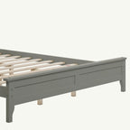 Lit plateforme Queen en bois massif
