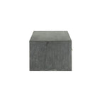 Lit plateforme contemporain Modrest Manchester gris foncé avec deux tables de chevet
