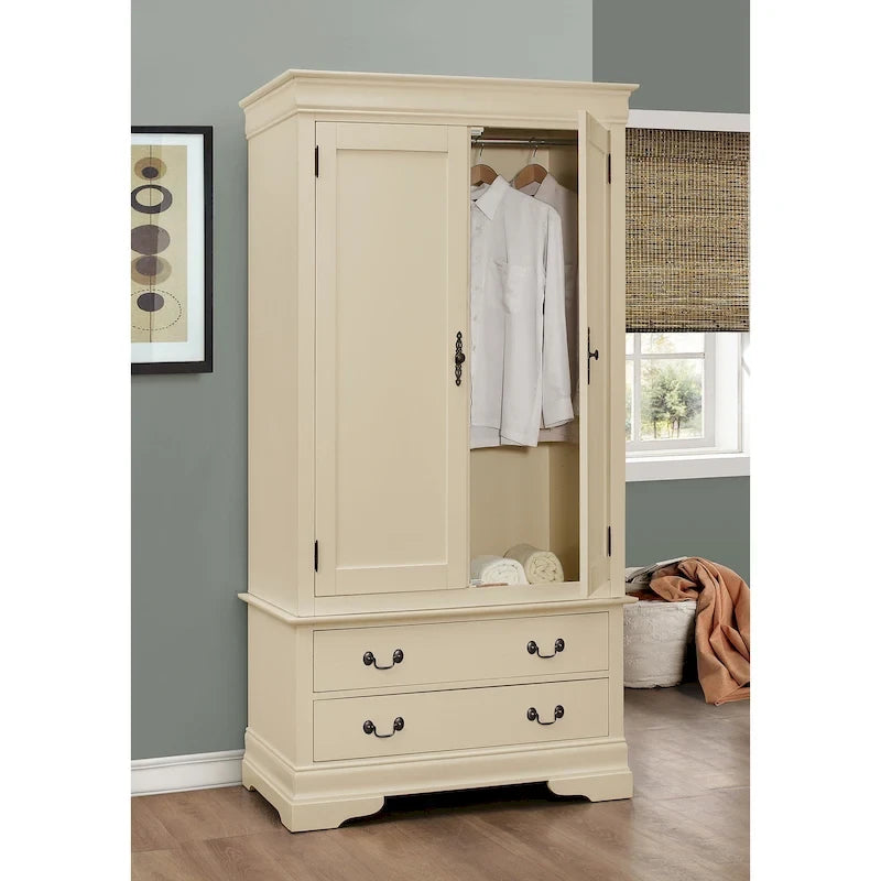 Armoire de style traditionnel – Noir/Cappuccino/Beige/Cerisier/Chêne/Blanc/Gris, 7 couleurs, Simple