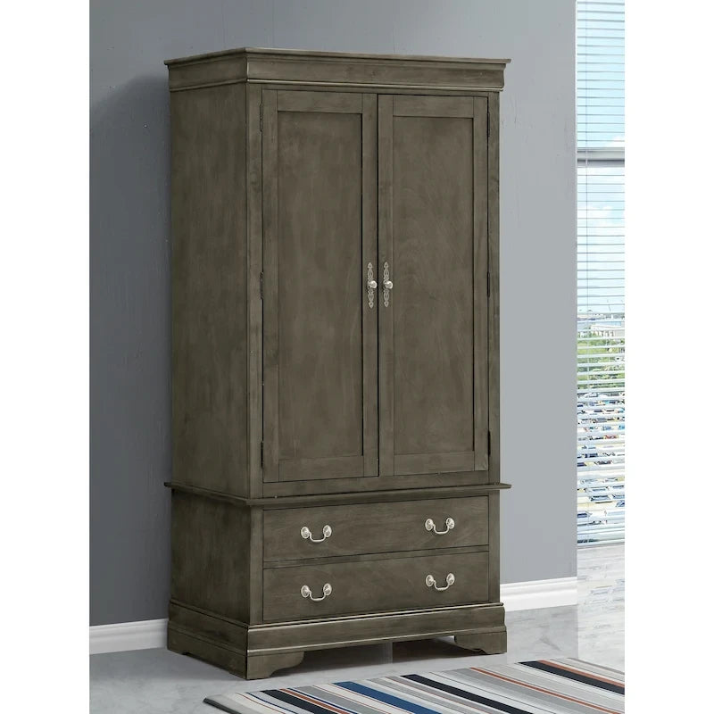 Armoire de style traditionnel – Noir/Cappuccino/Beige/Cerisier/Chêne/Blanc/Gris, 7 couleurs, Simple