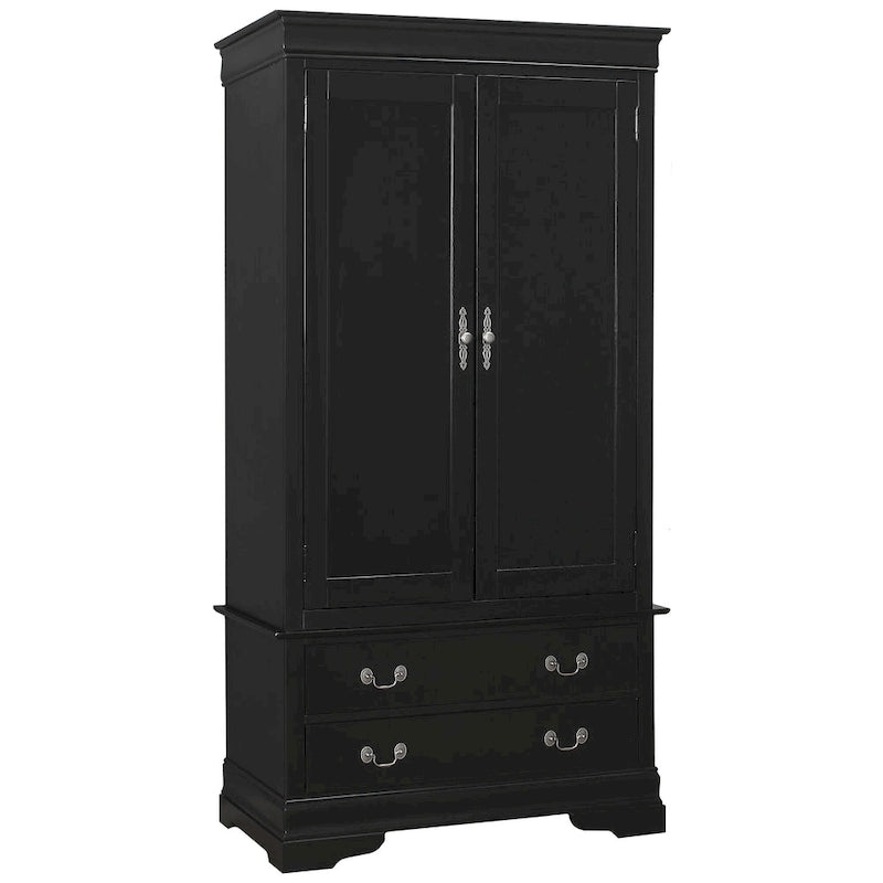 Armoire de style traditionnel – Noir/Cappuccino/Beige/Cerisier/Chêne/Blanc/Gris, 7 couleurs, Simple