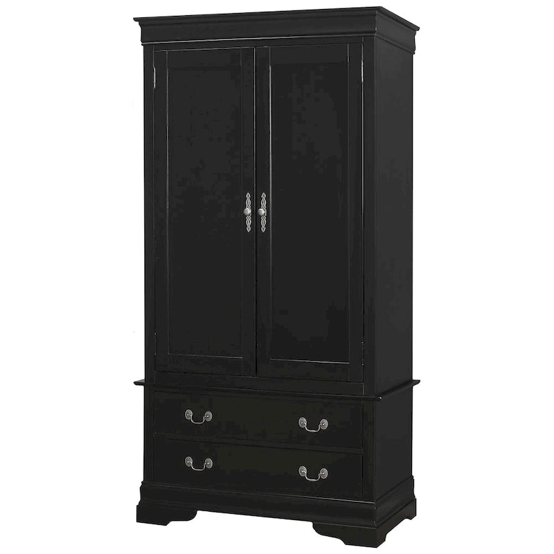 Armoire de style traditionnel – Noir/Cappuccino/Beige/Cerisier/Chêne/Blanc/Gris, 7 couleurs, Simple
