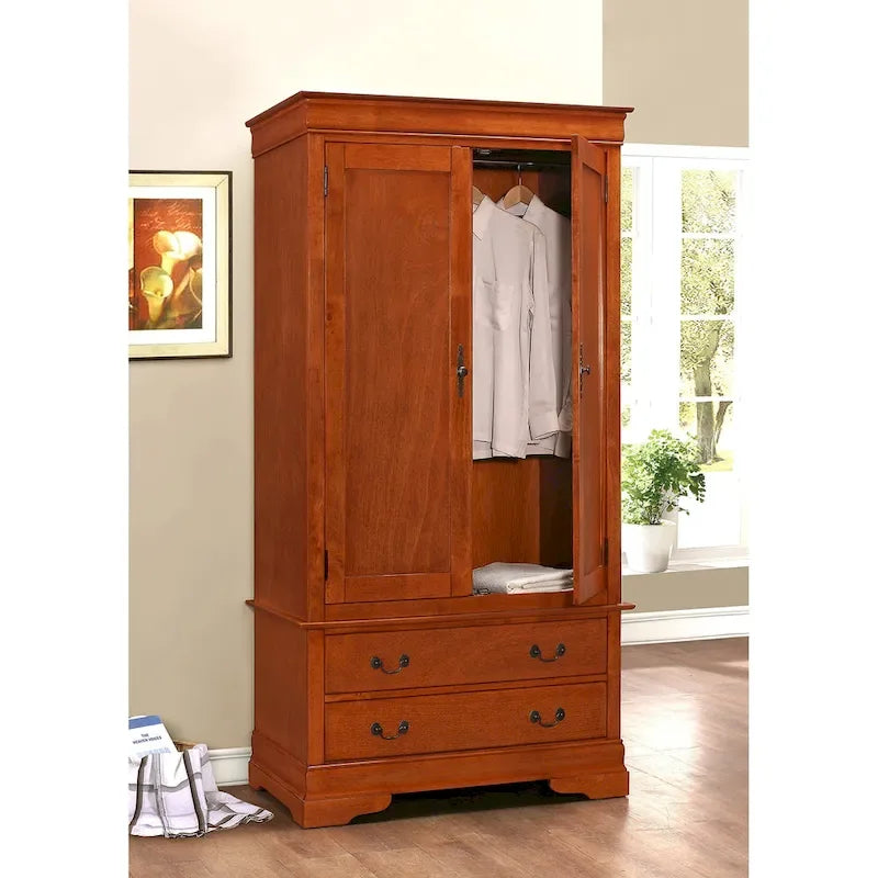 Armoire de style traditionnel – Noir/Cappuccino/Beige/Cerisier/Chêne/Blanc/Gris, 7 couleurs, Simple