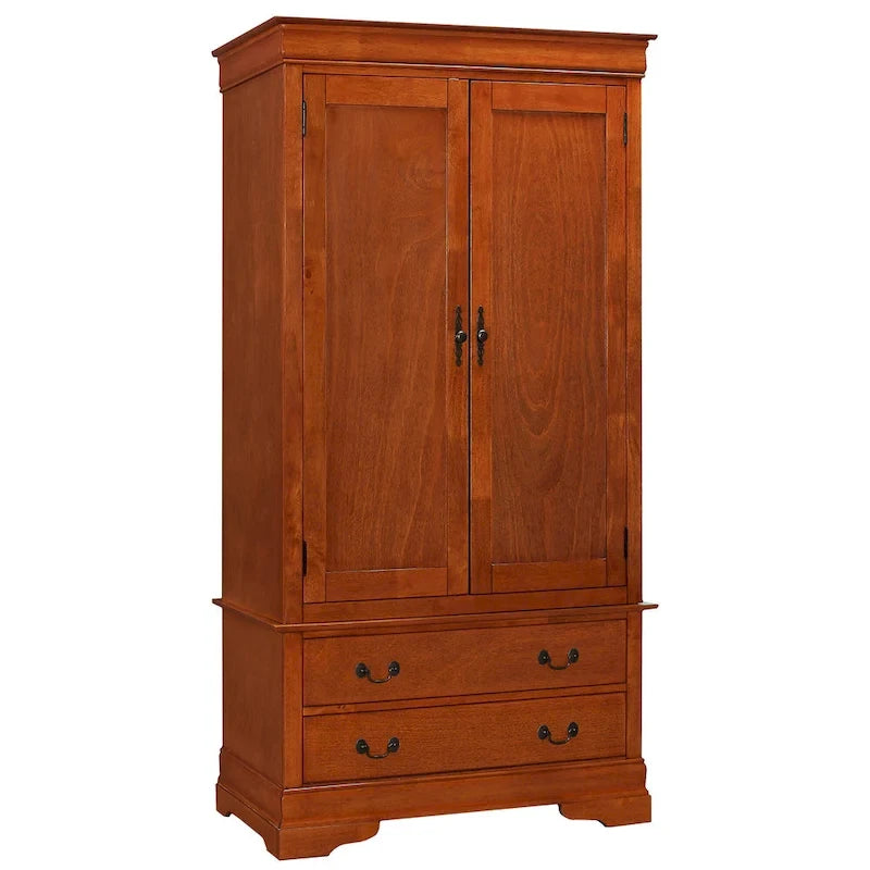 Armoire de style traditionnel – Noir/Cappuccino/Beige/Cerisier/Chêne/Blanc/Gris, 7 couleurs, Simple