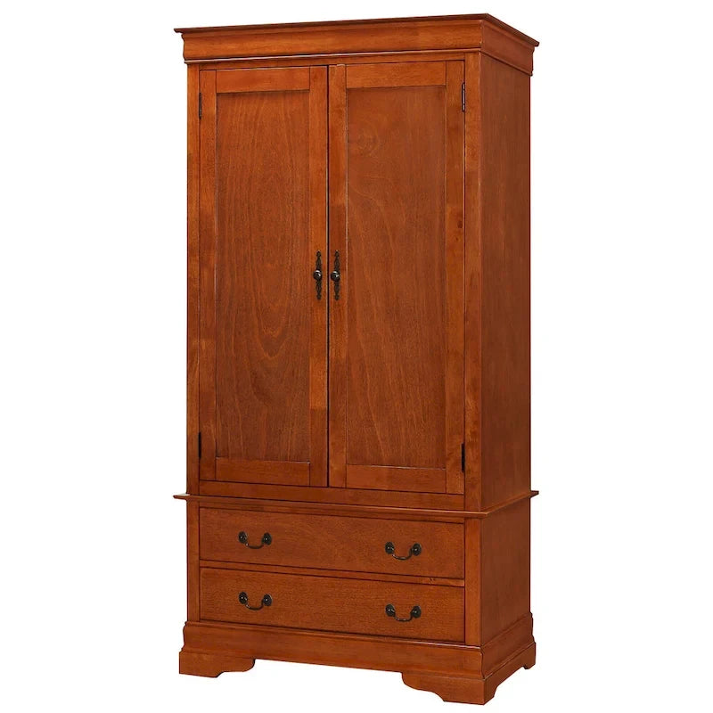 Armoire de style traditionnel – Noir/Cappuccino/Beige/Cerisier/Chêne/Blanc/Gris, 7 couleurs, Simple