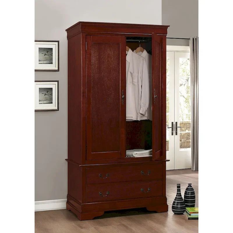 Armoire de style traditionnel – Noir/Cappuccino/Beige/Cerisier/Chêne/Blanc/Gris, 7 couleurs, Simple