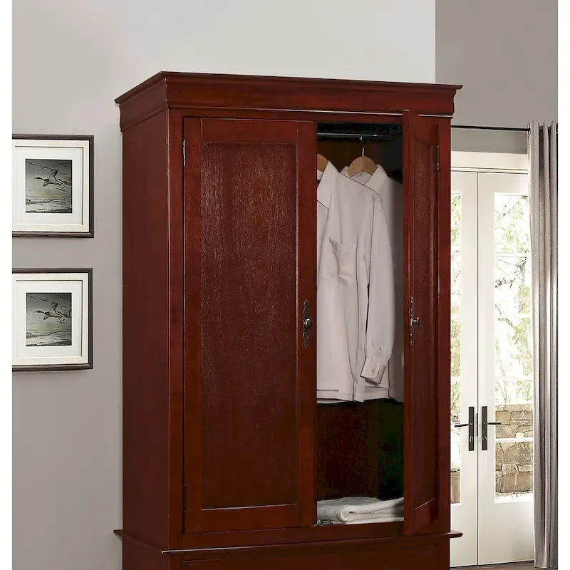 Armoire de style traditionnel – Noir/Cappuccino/Beige/Cerisier/Chêne/Blanc/Gris, 7 couleurs, Simple