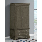 Armoire de style traditionnel – Noir/Cappuccino/Beige/Cerisier/Chêne/Blanc/Gris, 7 couleurs, Simple