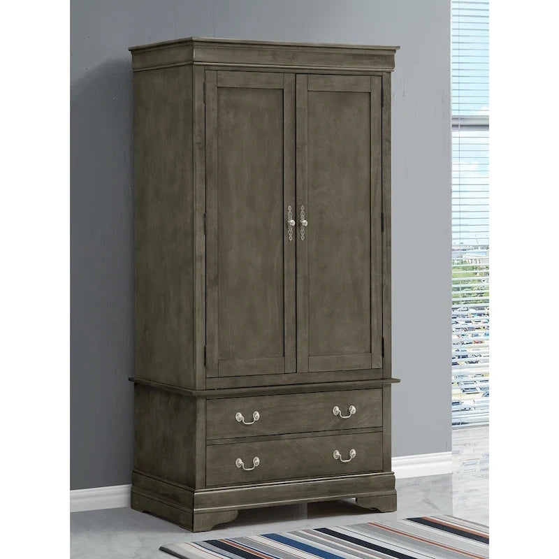 Armoire de style traditionnel – Noir/Cappuccino/Beige/Cerisier/Chêne/Blanc/Gris, 7 couleurs, Simple
