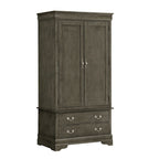 Armoire de style traditionnel – Noir/Cappuccino/Beige/Cerisier/Chêne/Blanc/Gris, 7 couleurs, Simple