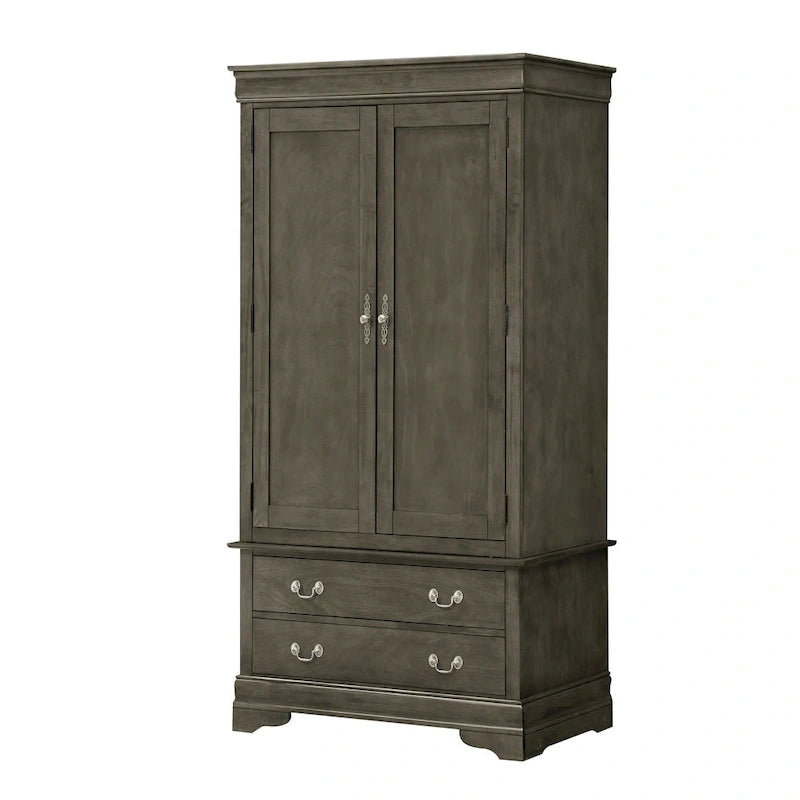 Armoire de style traditionnel – Noir/Cappuccino/Beige/Cerisier/Chêne/Blanc/Gris, 7 couleurs, Simple