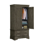Armoire de style traditionnel – Noir/Cappuccino/Beige/Cerisier/Chêne/Blanc/Gris, 7 couleurs, Simple
