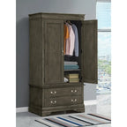 Armoire de style traditionnel – Noir/Cappuccino/Beige/Cerisier/Chêne/Blanc/Gris, 7 couleurs, Simple