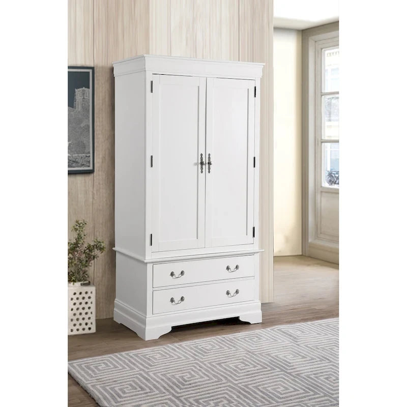 Armoire de style traditionnel – Noir/Cappuccino/Beige/Cerisier/Chêne/Blanc/Gris, 7 couleurs, Simple
