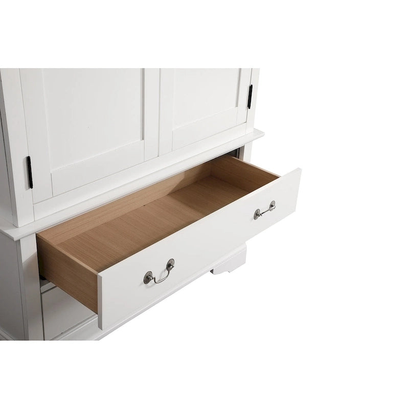 Armoire de style traditionnel – Noir/Cappuccino/Beige/Cerisier/Chêne/Blanc/Gris, 7 couleurs, Simple