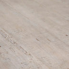 Table à manger ronde marron clair, pied central, 4 à 6 places